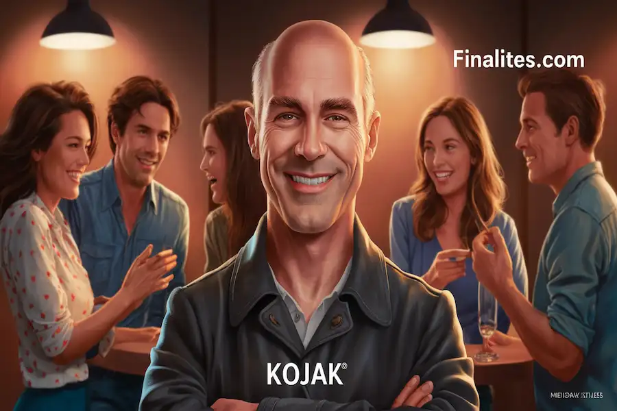 Kojak meaning explained with a confident bald man, playful nickname culture and humor – finalites.com